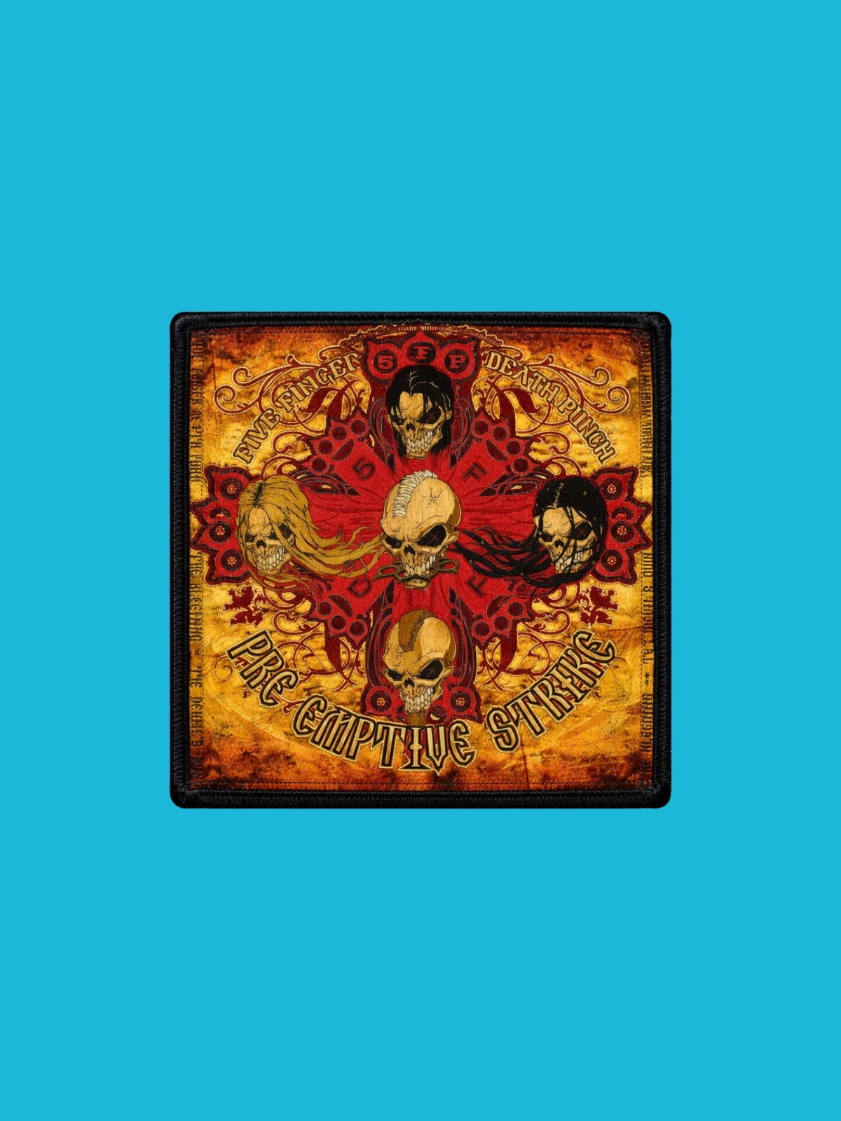 Patch Five Finger Death Punch - Way Of The Fist (V2) - Imprimé - Carré de 7,5 x 7,5 centimètres